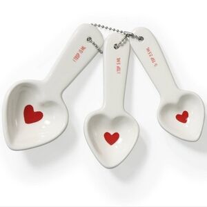 Bullseye Ceramic Heart Measuring Spoons